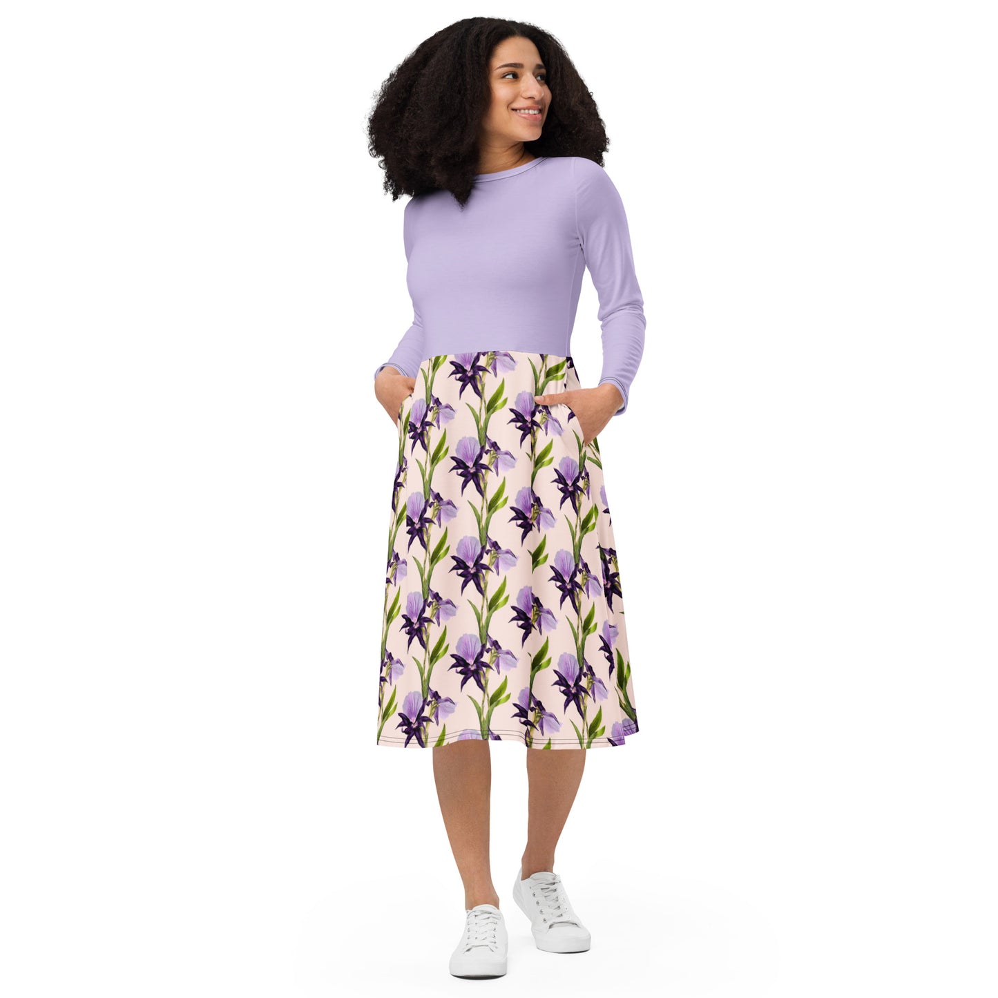 Lavender midi dress